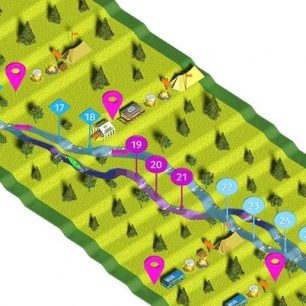 Ukázka 3D mapy řeky Moravy
