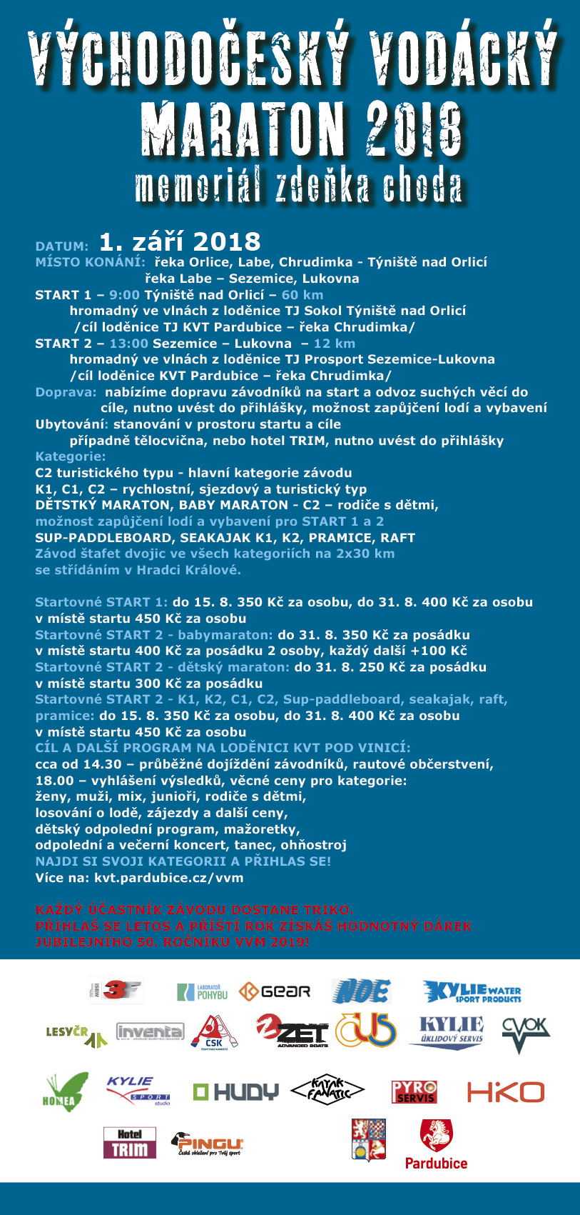 Pozvánka na 49. Východočeský vodácký maraton