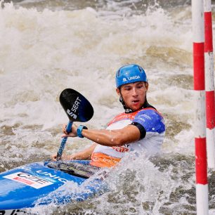 Jiří Prskavec na slalomové trati ve španělském Seu / F: Martin Hladík