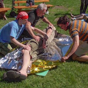 Výuka první pomoci s praktickými ukázkami