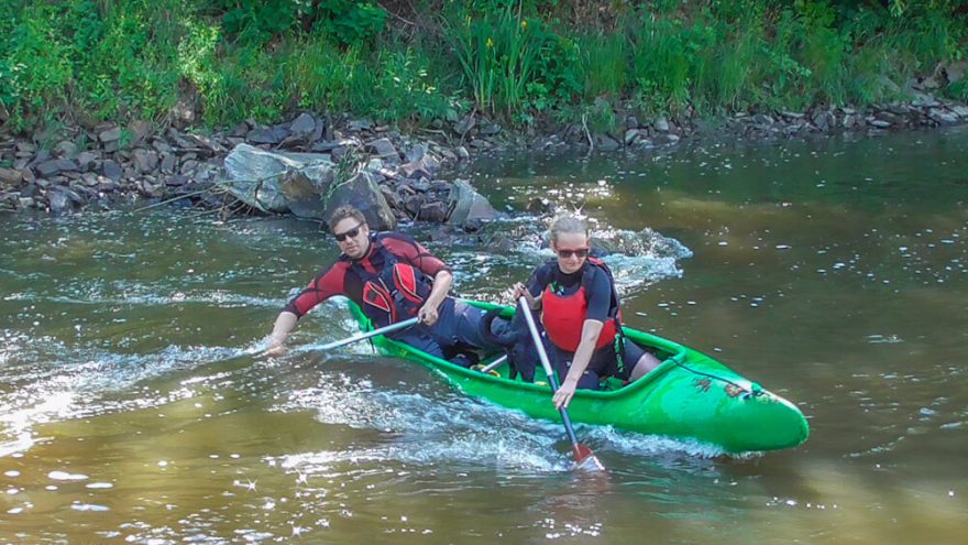Nácvik jízdy v proudící vodě