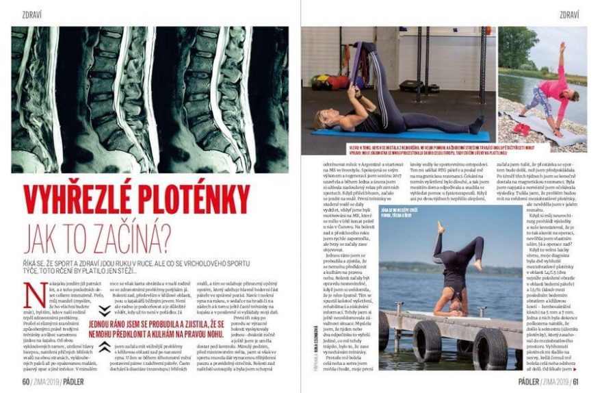 Nina Csonková bude radit jak na vyhřezlé meziobratlové ploténky