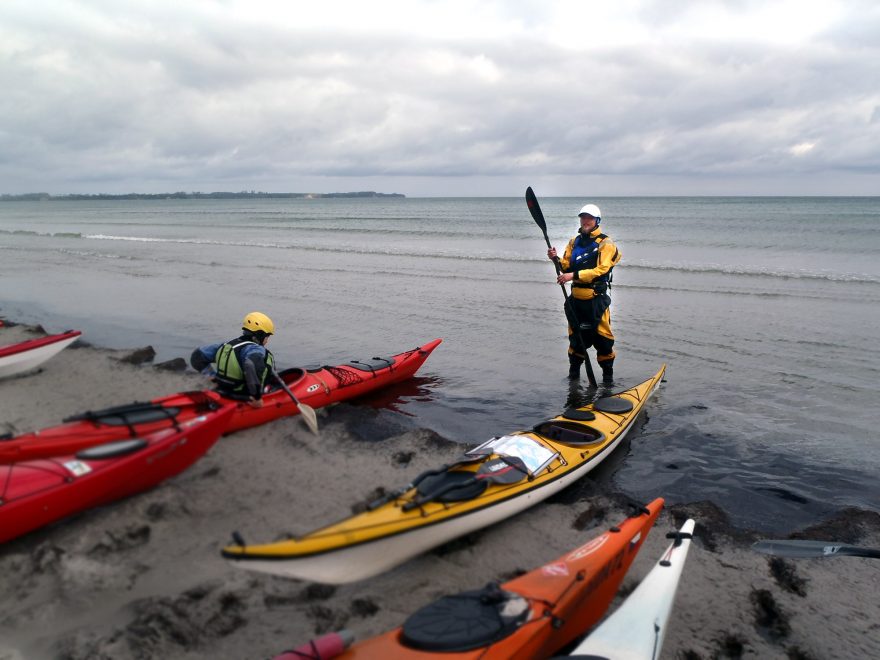 Jiří Kostínek alias Poseidon, který místo trojzubce svírá pádlo.