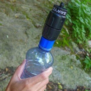 Redukce pro průplach filtru pomocí PET lahve