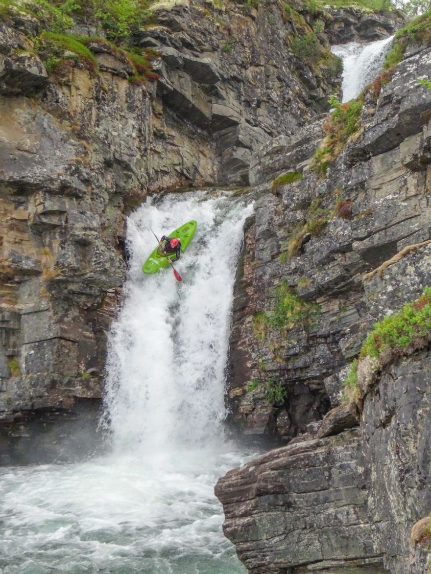 Známé vodopády na Store Ula jsou sjízdné, i když zbytek řeky nemá vodu