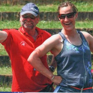 V Augsburgu s kajakářkou Marií Řihoškovou / F: archiv Milana Bílého