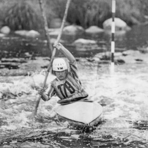 Milan na slalomových závodech v Krhanicích v roce 1969 / F: archiv Milana Bílého