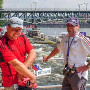 Milan s Jířou Prskavcem starším na MS juniorů v Roudnici nad Labem v roce 2008 / F: archiv Milana Bílého