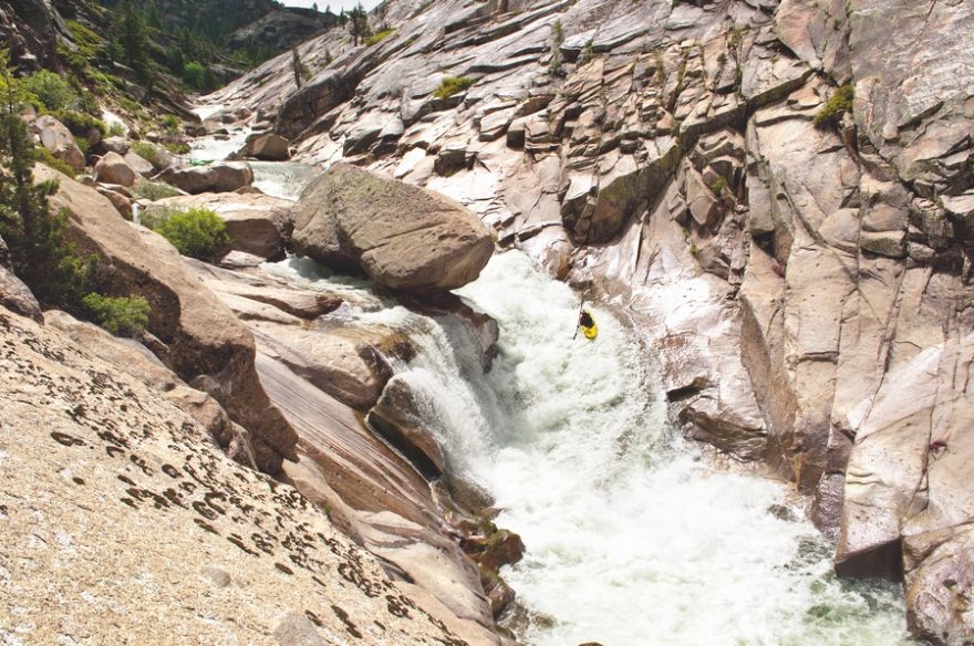 Matěj v jedné z nejlepších peřejí úseku