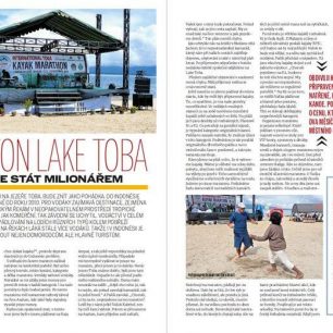 Vodácký maraton na jezeře Toba v Indonésii