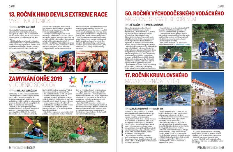 Reportáže z vodáckých akcí