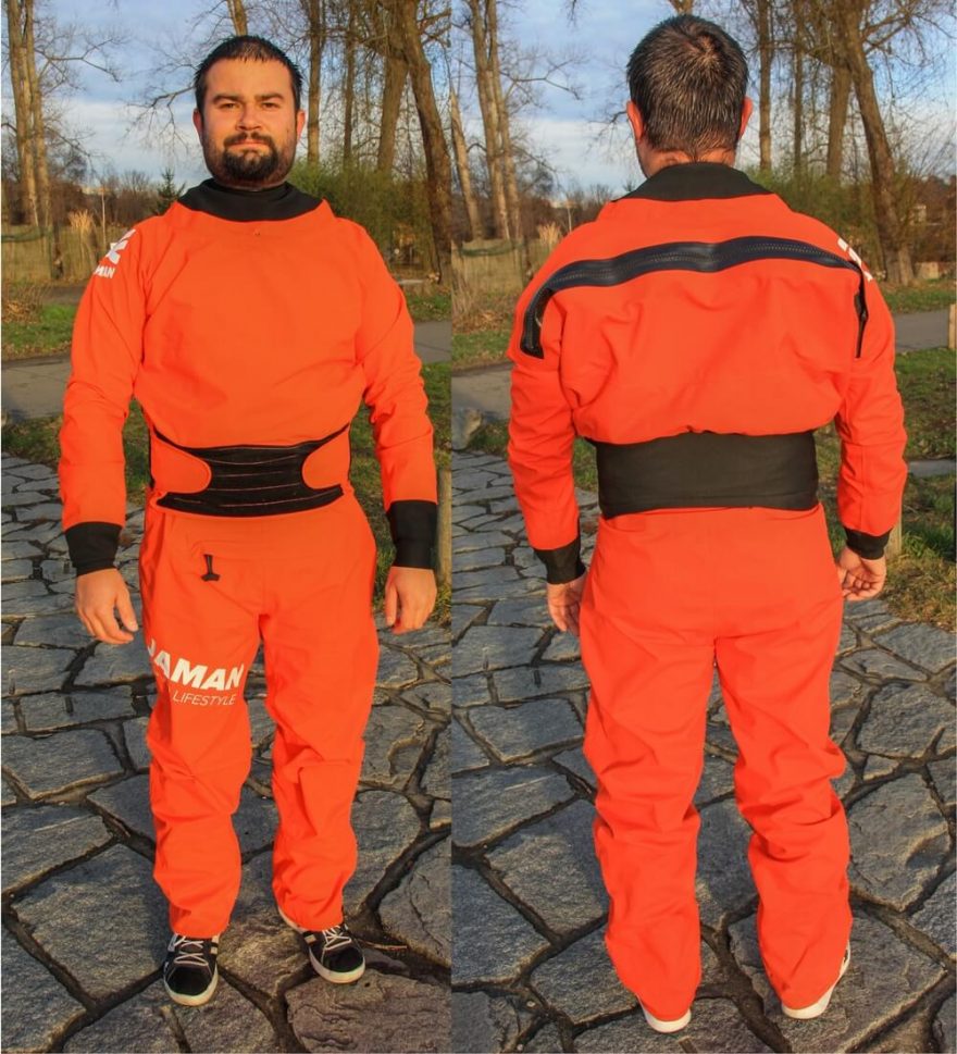 Suchý oblek Jaman RDS-X pohled zepředu a zezadu