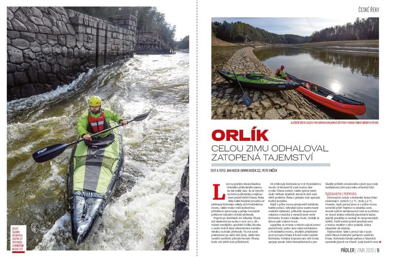 Plavba vypuštěným Orlíkem