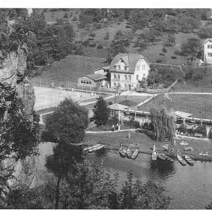 Původní Žlutá plovárna, Malá Skála, 30. léta / F: archiv Martina Bauera