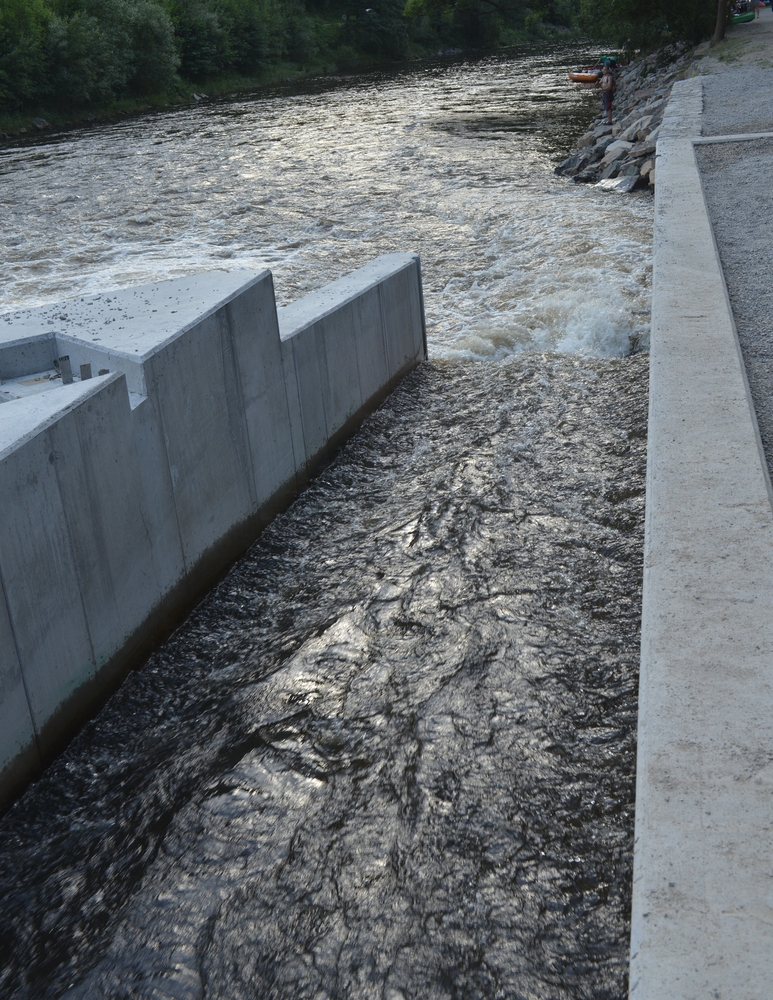 Pohled shora na novou šlajsnu, 10. 7. 2020 / F: Jan Šťovíček