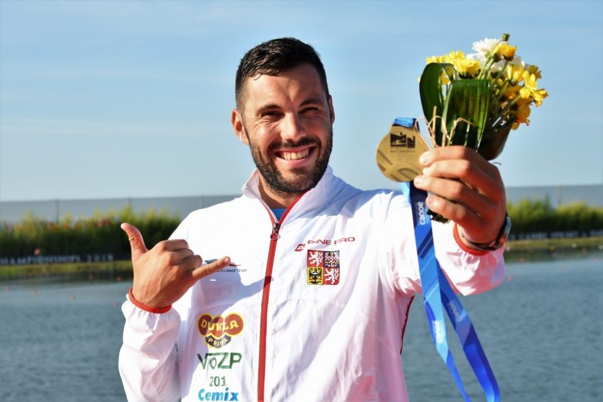Pepa se zlatou medailí z MS Montemor-O-Welho 2018, K1 500M / F: Ivana Roháčková