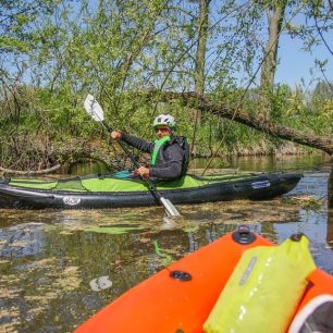 Přešoupnutí stromu kousek nad Žirečským mlýnem