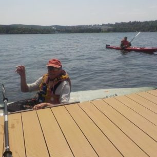 Brněnská přehrada, po závodě na 18km, Memoriál Františka Šikuly