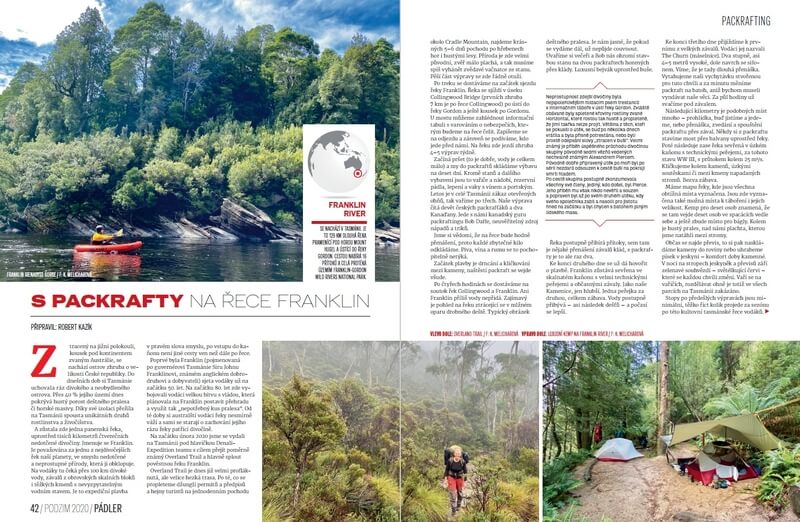 Packraftová expedice na tasmánskou řeku Franklin