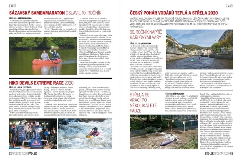 Reportáže z vodáckých akcí