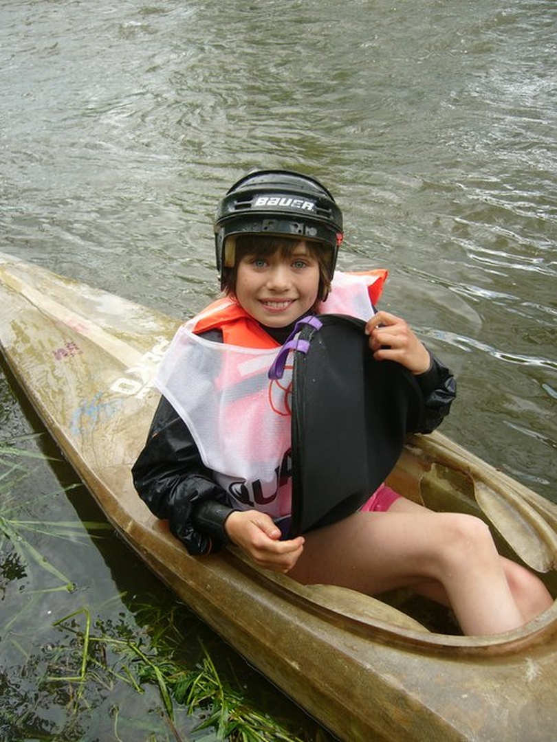 První slalomové závody, Stružnická peřej 2008, tuším, že jsem mezi předžákyněmi skončila poslední / F: archiv SK Vltava